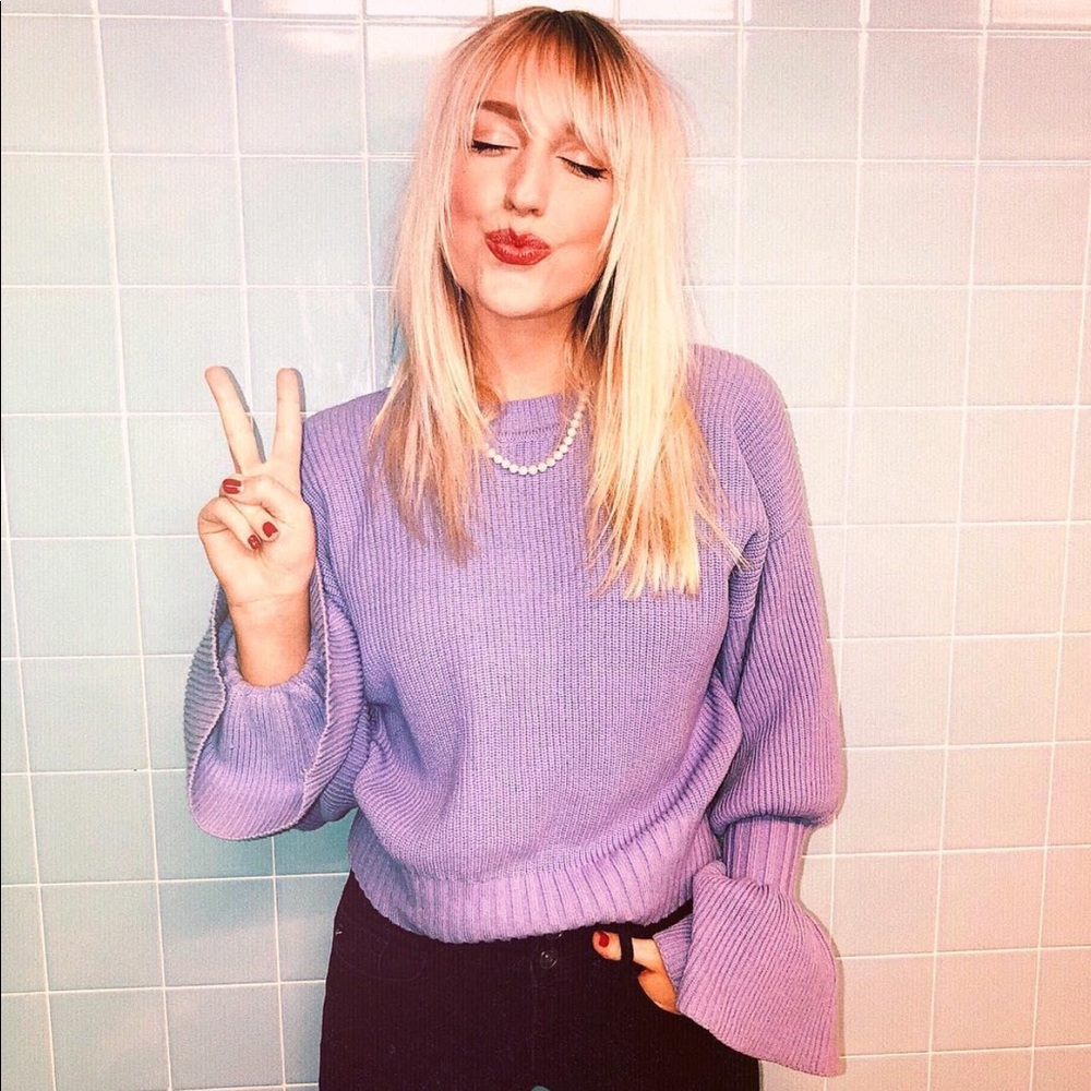 Purple Anthropologie Sweater!